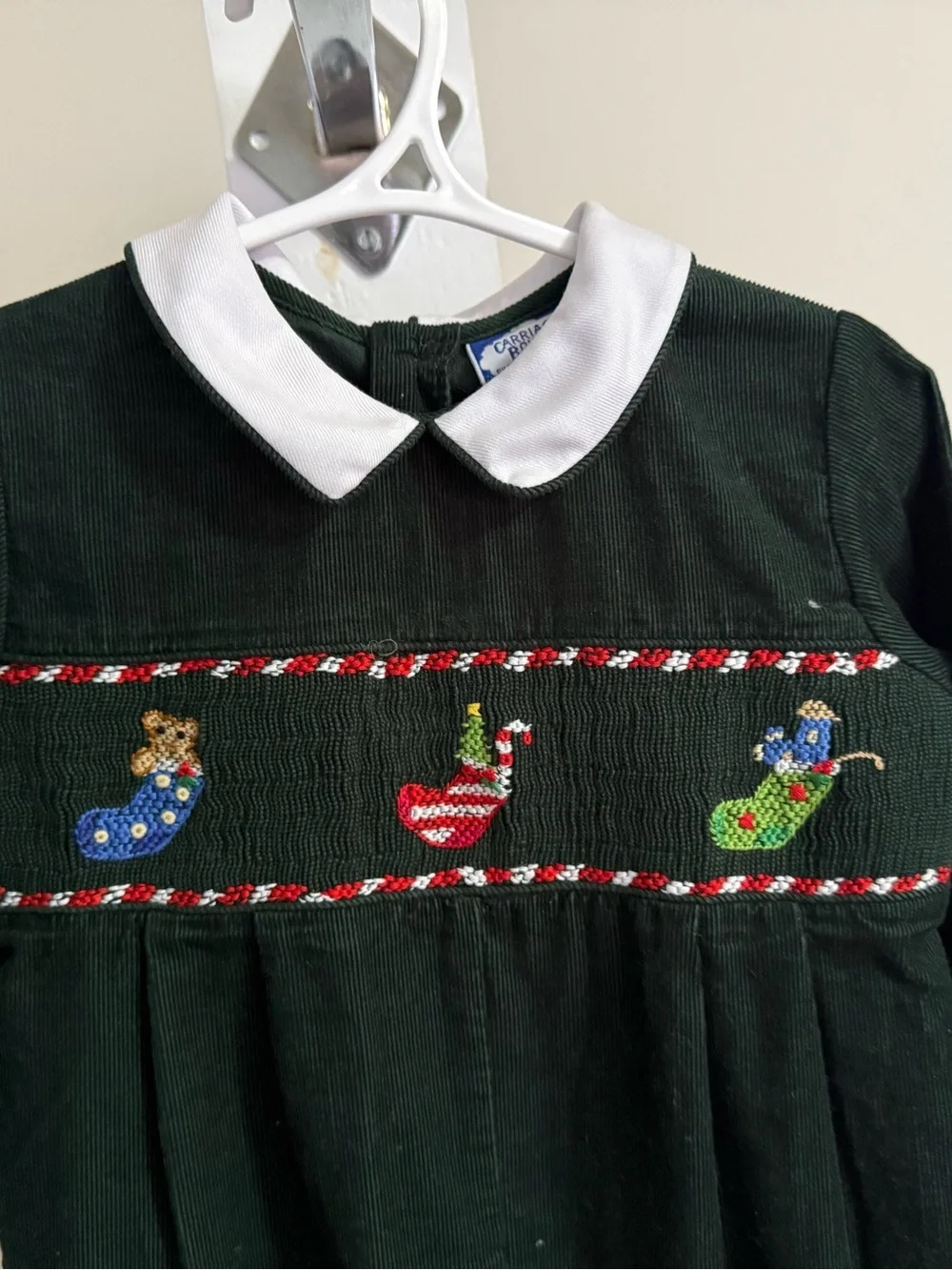 Carriage Boutiques Smocked Christmas Romper